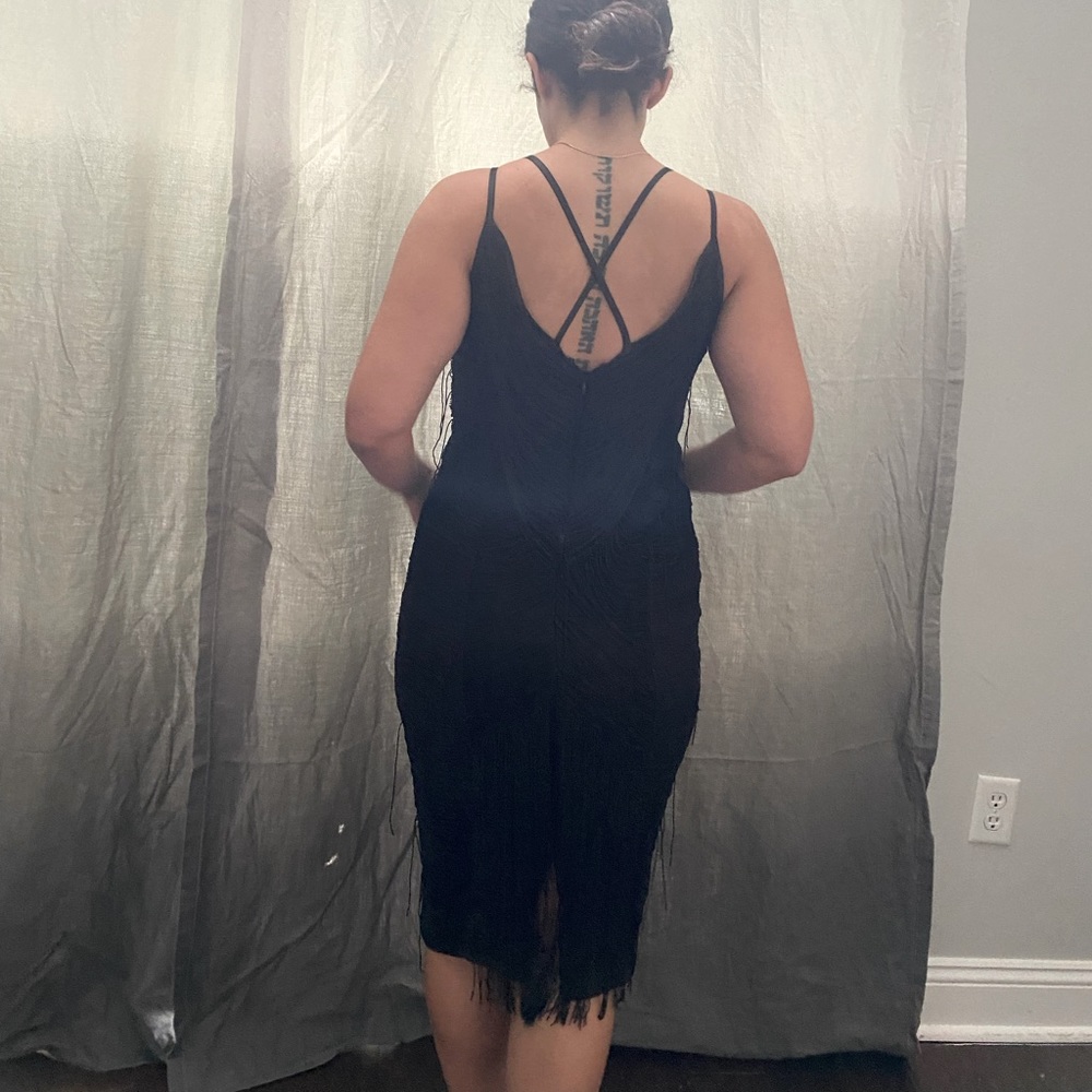 Little black fringe dress